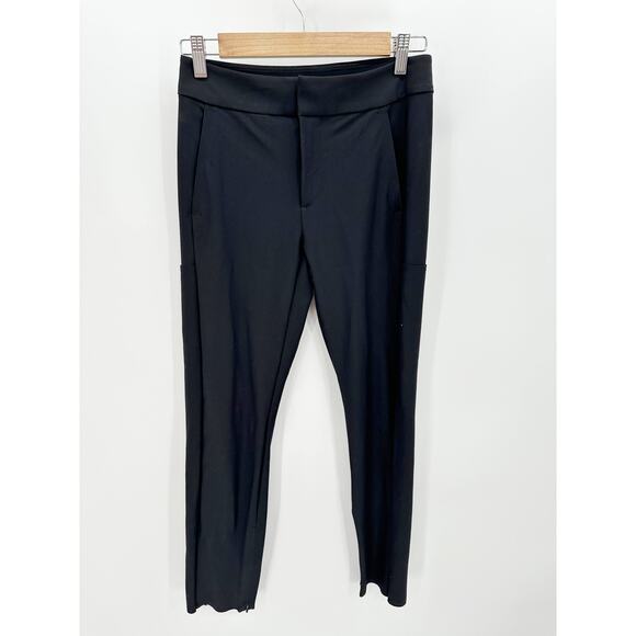 Athleta Stella Shale Black Ankle Zip Stretch Trouser Pants Women's Size 4 - Picture 1 of 11